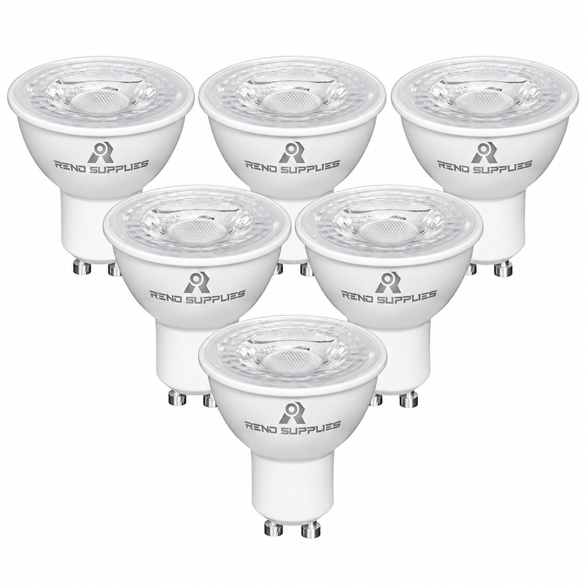 RS GU10 LED Bulbs, Dimmable, 6.5W, 500LM, (60W Halogen Bulb Equivalent), LED Spotlight Bulbs, Recessed Lighting, UL Listed, Energy Star Certified