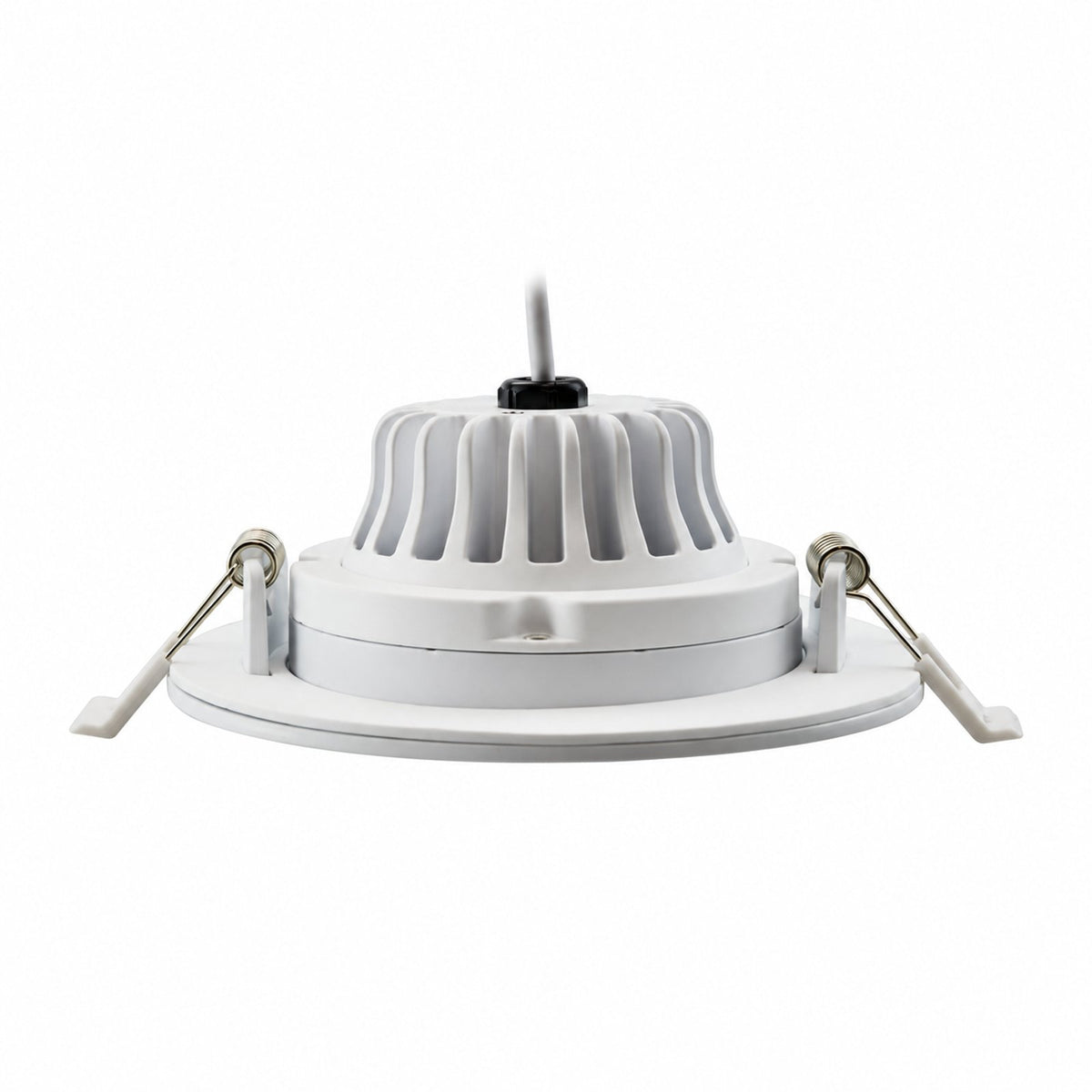 4″ Round Eyeball, 12W, 1200Lm, 3CCT(3000K/4000K/5000K Changeable), Beam Angle 38°, White Trim