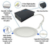 8" ROUND SUPER-THIN LED SLIM PANEL, DIMMABLE, 24W, 2050LM (5CCT SWITCHABLE) 2700K-3000K-3500K-4000K-5000K, AIRTIGHT WITH JUNCTION BOX