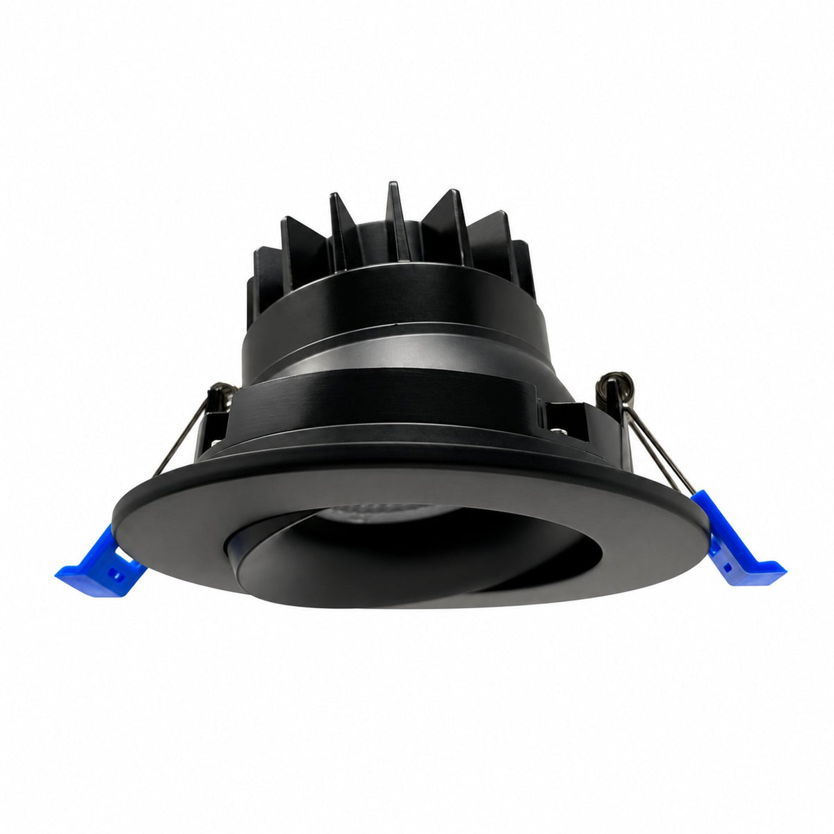 3.5" ROUND BAFFLE LED RECESSED LIGHT, 9W, 650LM, 5CCT SWITCHABLE 2700K-3000K-3500K-4000K-5000K, AIRTIGHT WITH JUNCTION BOX (BLACK TRIM)