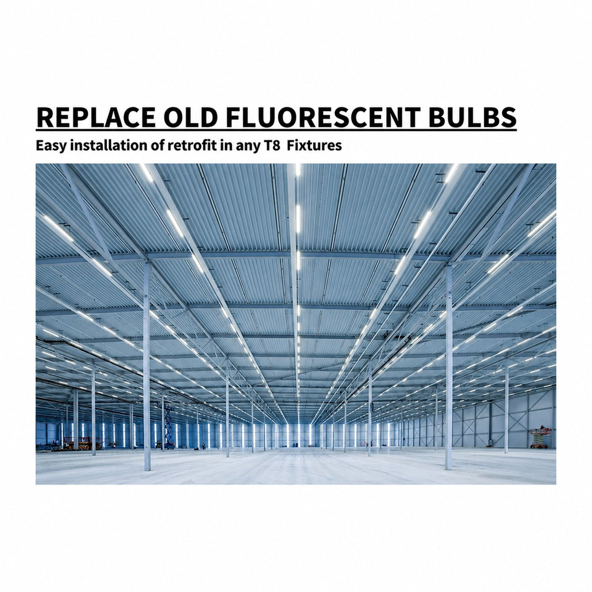 4FT T8 LED Tube Light, Type B, 17W, 2200 LM, Dual-Ended Ballast by-Pass, 48’’ Fluorescent Light Bulbs Replacement (4000K/5000K)