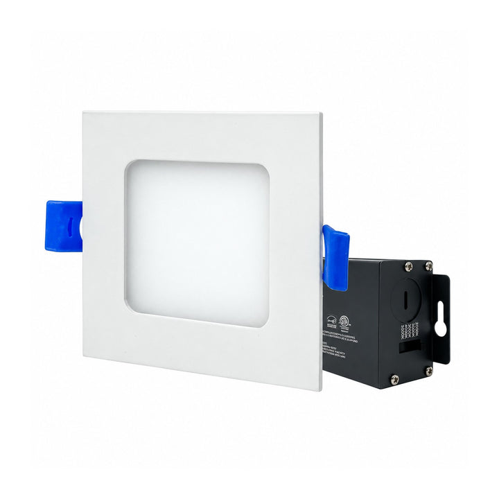 3" SQUARE SUPER-THIN LED SLIM PANEL, DIMMABLE, 7W, 500LM (5CCT SWITCHABLE)2700K-3000K-3500K-4000K-5000K, AIRTIGHT WITH JUNCTION BOX (White)