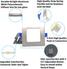 4" SQUARE SUPER-THIN LED SLIM PANEL, DIMMABLE, 12W, 750LM (3CCT SWITCHABLE) 3000K-4000K-5000K, AIRTIGHT WITH JUNCTION BOX