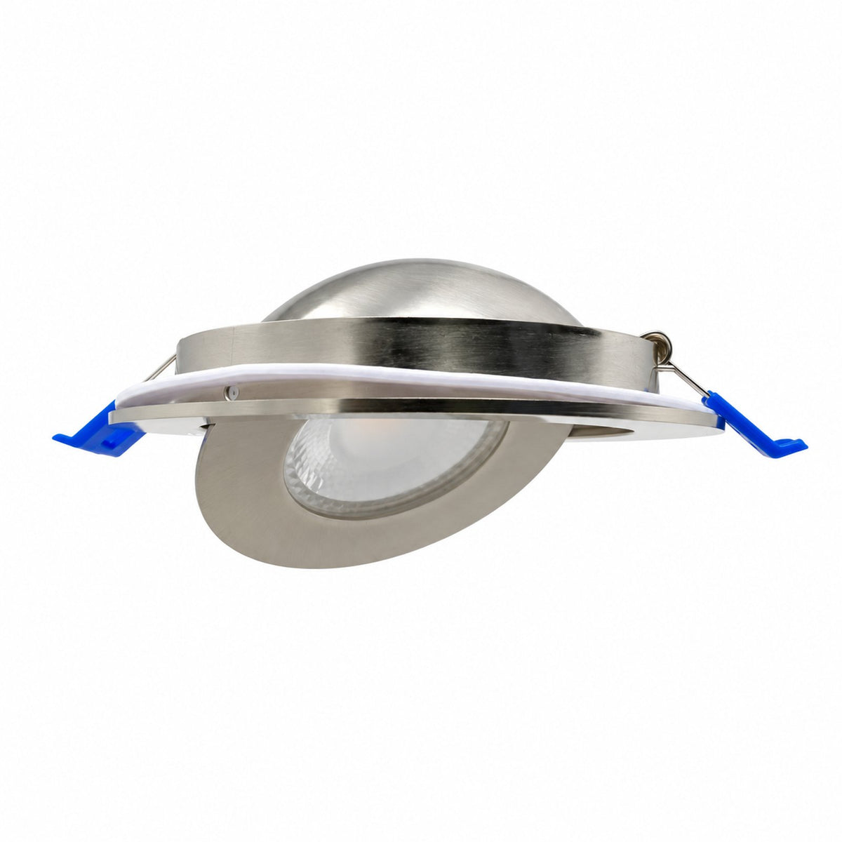 4" Round Gimbal LED Slim panel, Dimmable, 9W, 860LM, (5CCT SWITCHABLE) 2700K-3000K-3500K-4000K-5000K, Airtight with junction box (BRUSHED NICKEL TRIM)