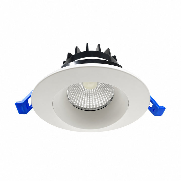 4" Round Baffle LED RECESSED LIGHT, 12W, 830LM, (5CCT SWITCHABLE 2,700K-3,000K-3500K-4000k-5000k, AIRTIGHT WITH JUNCTION BOX (White Trim)