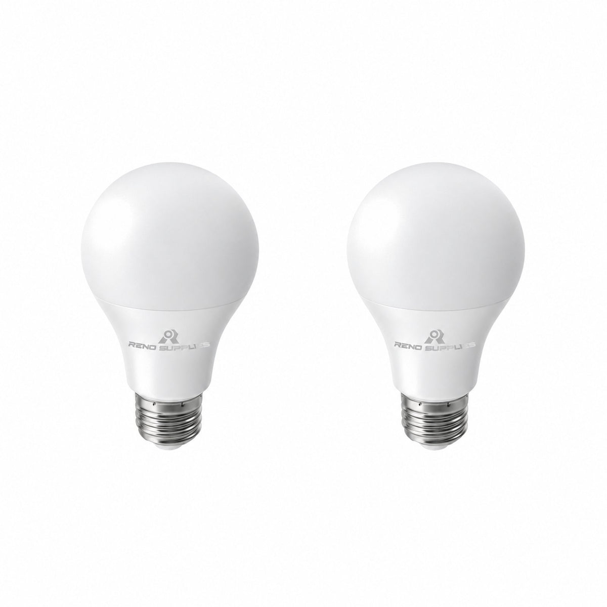 RS A19 LED Bulbs, Dimmable, 9W (60-Watt Halogen Bulb Equivalent), 800Lumens, E26 Base, 15,000 Hour Lifetime, UL Listed - Reno Supplies