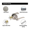 ENTRANCE LOCK (CHAMPAGNE LEVER) SATIN NICKEL