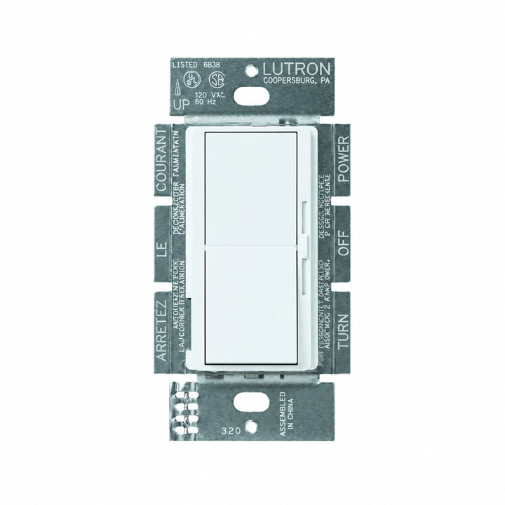 Lutron DV-603P-WH-CSA 600-watt 3-Way Dimmer, White - Reno Supplies