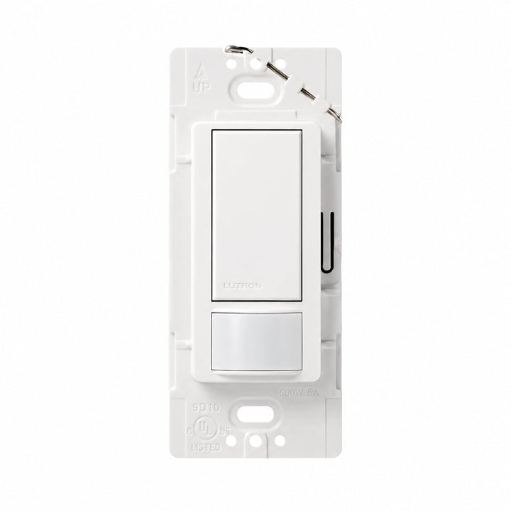Lutron MS-OPS5M-WH Maestro Sensor Switch, 5-Amp, No Neutral Required, Single-Pole or Multi-Location, White - Reno Supplies