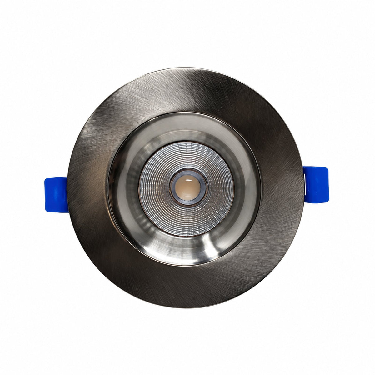 4Inch, Dim to Warm Baffle LED Recessed Light with Air Tight Junction Box, 12W, 660 LM, Color temperature dimmable from 3000K to 2200K, Adjustable & Rotatable Recessed Ceiling Fixture (Brushed Nickel Trim) - Reno Supplies