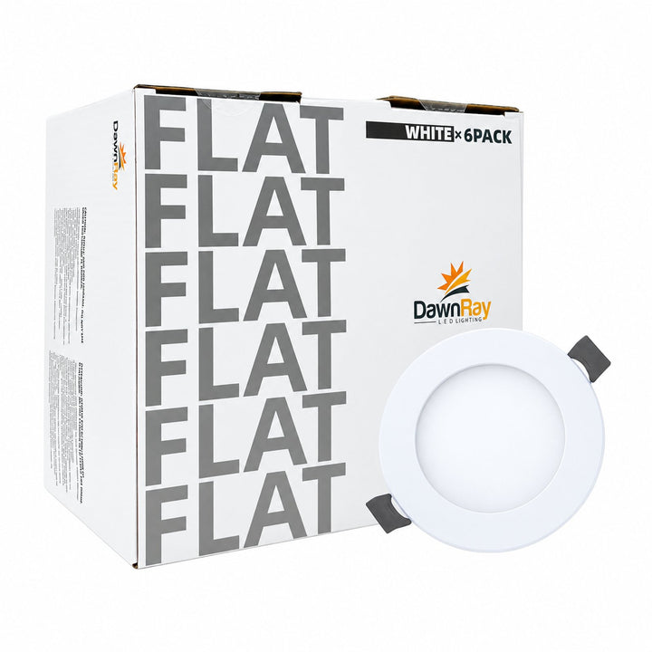 4" 3CCT Color Changeable Pot Light, 10W, Dimmable, Up to 700LM, 3000K-4000K-5000K Switchable, Energy Star and ETL Listed (White Trim, Pack of 6)