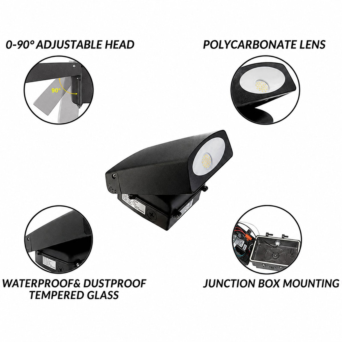 DawnRay 70W LED Adjustable Wall Pack (347-480V)