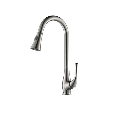 Single-Handle Pull-Down Sprayer Kitchen Bar Faucet in CHROME - Reno Supplies