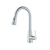 Single-Handle Pull-Down Sprayer 360-degree spout swivel Kitchen Bar Faucet in SATIN NICKEL