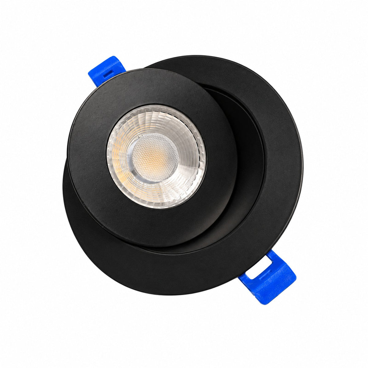 4" Round Gimbal LED Slim panel, Dimmable, 9W, 700LM, (3CCT SWITCHABLE)  3000K-4000K-5000K, , Airtight with junction box (Black Trim) - Reno Supplies