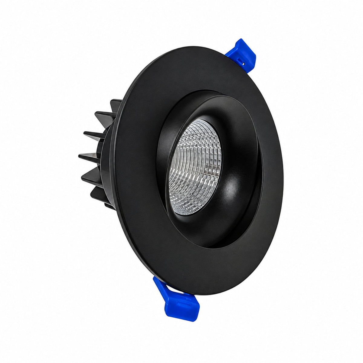 4Inch, Dim to Warm Baffle LED Recessed Light with Air Tight Junction Box, 12W, 660 LM, Color temperature dimmable from 3000K to 2200K, Adjustable & Rotatable Recessed Ceiling Fixture (Black Trim) - Reno Supplies