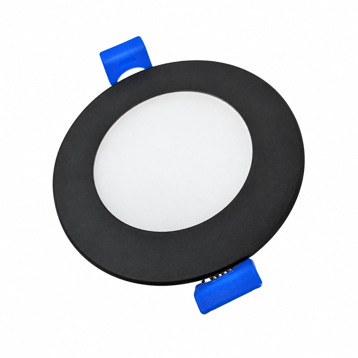 3.5" ROUND SUPER-THIN LED SLIM PANEL, DIMMABLE, 7W, 500LM (3CCT SWITCHABLE) 3000K-4000K-5000K, AIRTIGHT WITH JUNCTION BOX  (Black Trim) - Reno Supplies