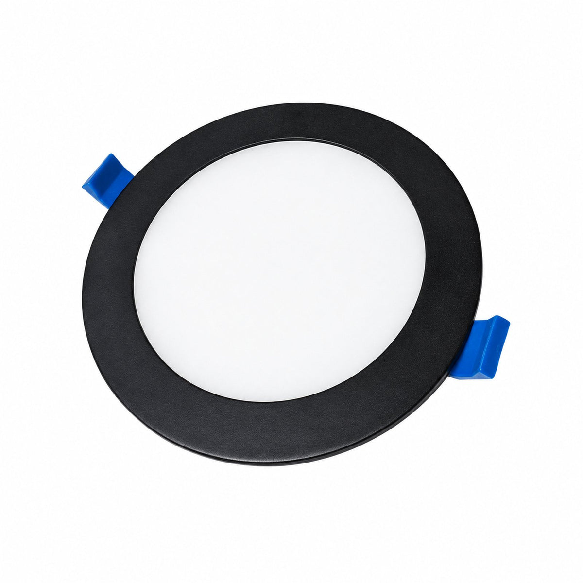 6" Round SUPER-THIN LED SLIM PANEL, DIMMABLE, 15W, 1000LM (3CCT SWITCHABLE) 3000K-4000K-5000K, AIRTIGHT WITH JUNCTION BOX (Black Trim) - Reno Supplies