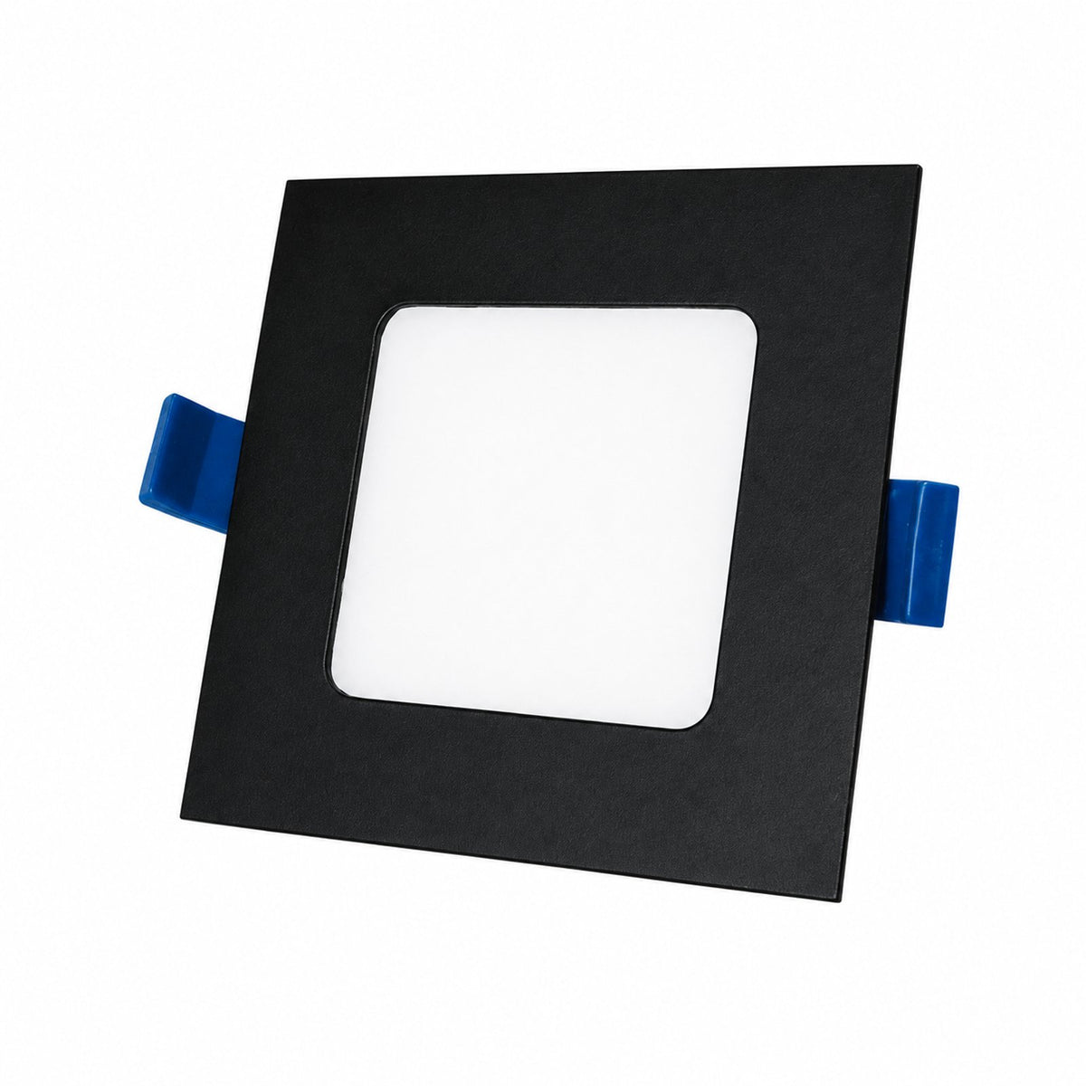 4" SQUARE SUPER-THIN LED SLIM PANEL, DIMMABLE, 12W, 750LM (3CCT SWITCHABLE) 3000K-4000K-5000K, AIRTIGHT WITH JUNCTION BOX (Black Trim) - Reno Supplies