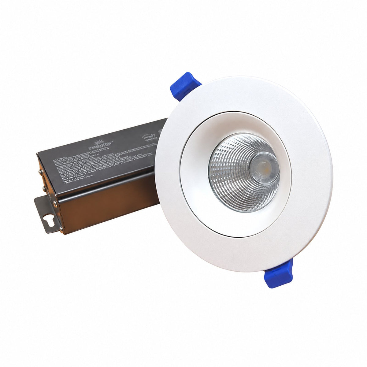 4Inch, Dim to Warm Baffle LED Recessed Light with Air Tight Junction Box, 12W, 660 LM, Color temperature dimmable from 3000K to 2200K, Adjustable & Rotatable Recessed Ceiling Fixture - Reno Supplies