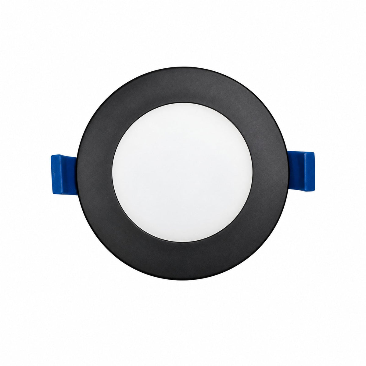 4" ROUND SUPER-THIN LED SLIM PANEL, DIMMABLE, 12W, 750LM (3CCT SWITCHABLE) 3000K-4000K-5000K, AIRTIGHT WITH JUNCTION BOX  ( Black Trim) - Reno Supplies