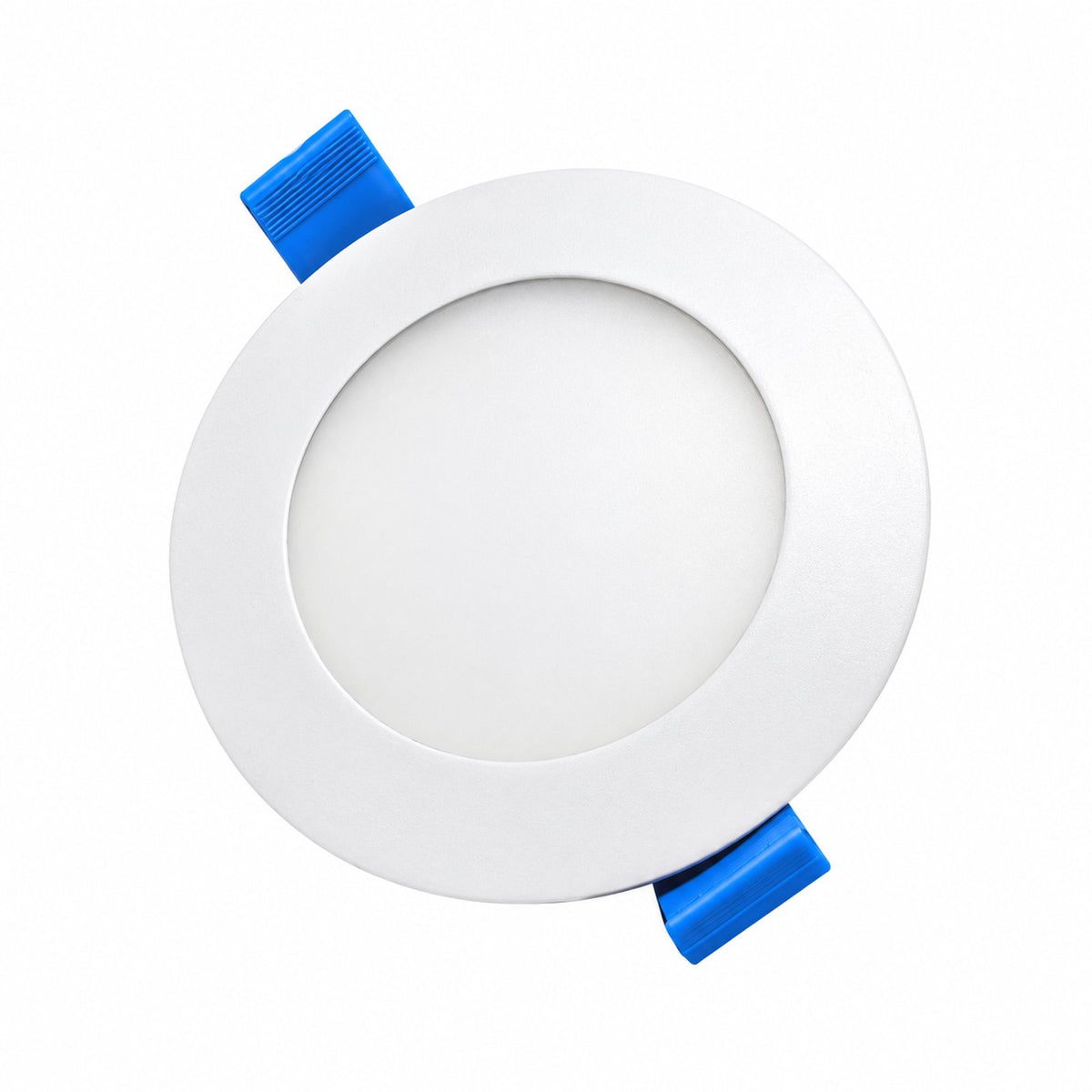 4" ROUND SUPER-THIN LED SLIM PANEL, DIMMABLE, 12W, 750LM (3CCT SWITCHABLE) 3000K-4000K-5000K, AIRTIGHT WITH JUNCTION BOX (White trim) - Reno Supplies