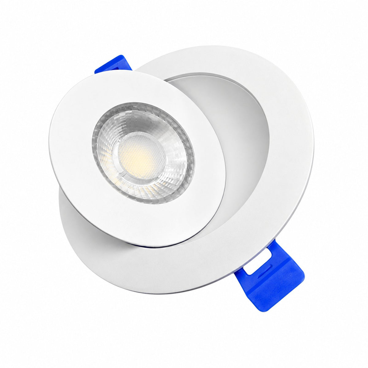 4" Round Gimbal LED Slim panel, Dimmable, 9W, 700LM, (3CCT SWITCHABLE)  3000K-4000K-5000K, , Airtight with junction box (WHITE TRIM) - Reno Supplies