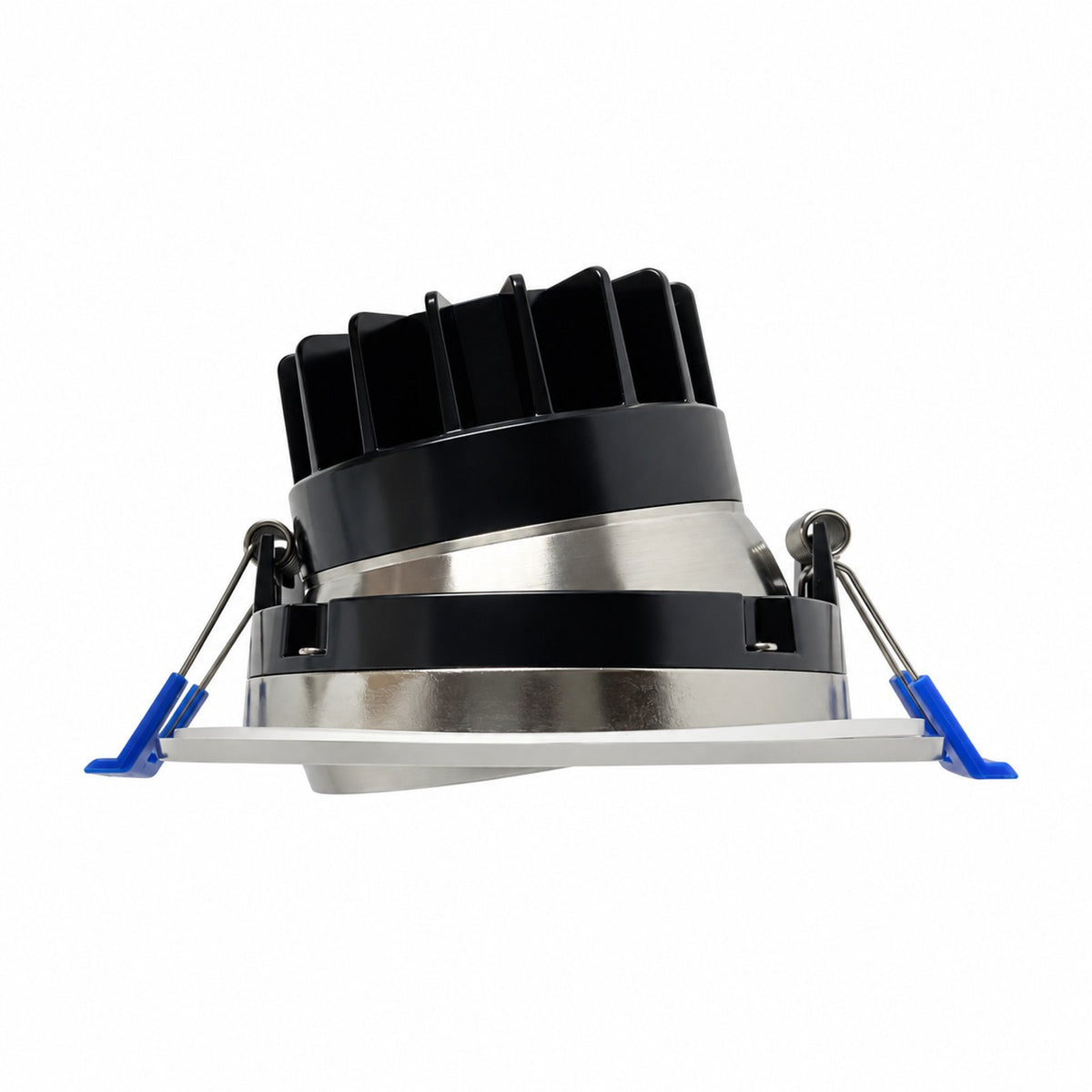 4" Round Baffle LED RECESSED LIGHT, 12W, 830LM, (5CCT SWITCHABLE 2,700K-3,000K-3500K-4000k-5000k, AIRTIGHT WITH JUNCTION BOX (Brushed Nicekl)