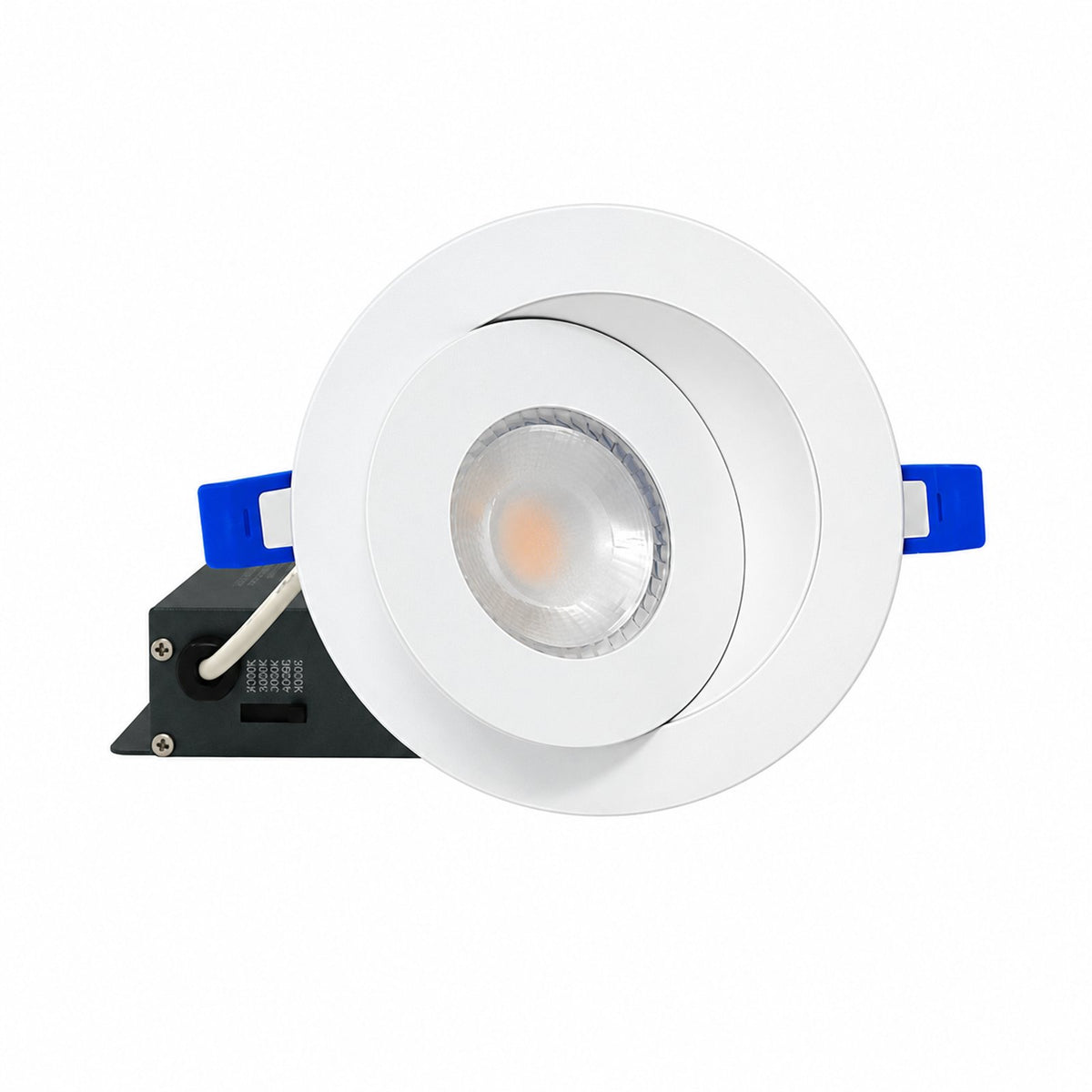 4" Round Gimbal LED Slim panel, Dimmable, 9W, 860LM, (5CCT SWITCHABLE)  2700K-3000K-3500K-4000K-5000K, Airtight with junction box (WHITE TRIM)