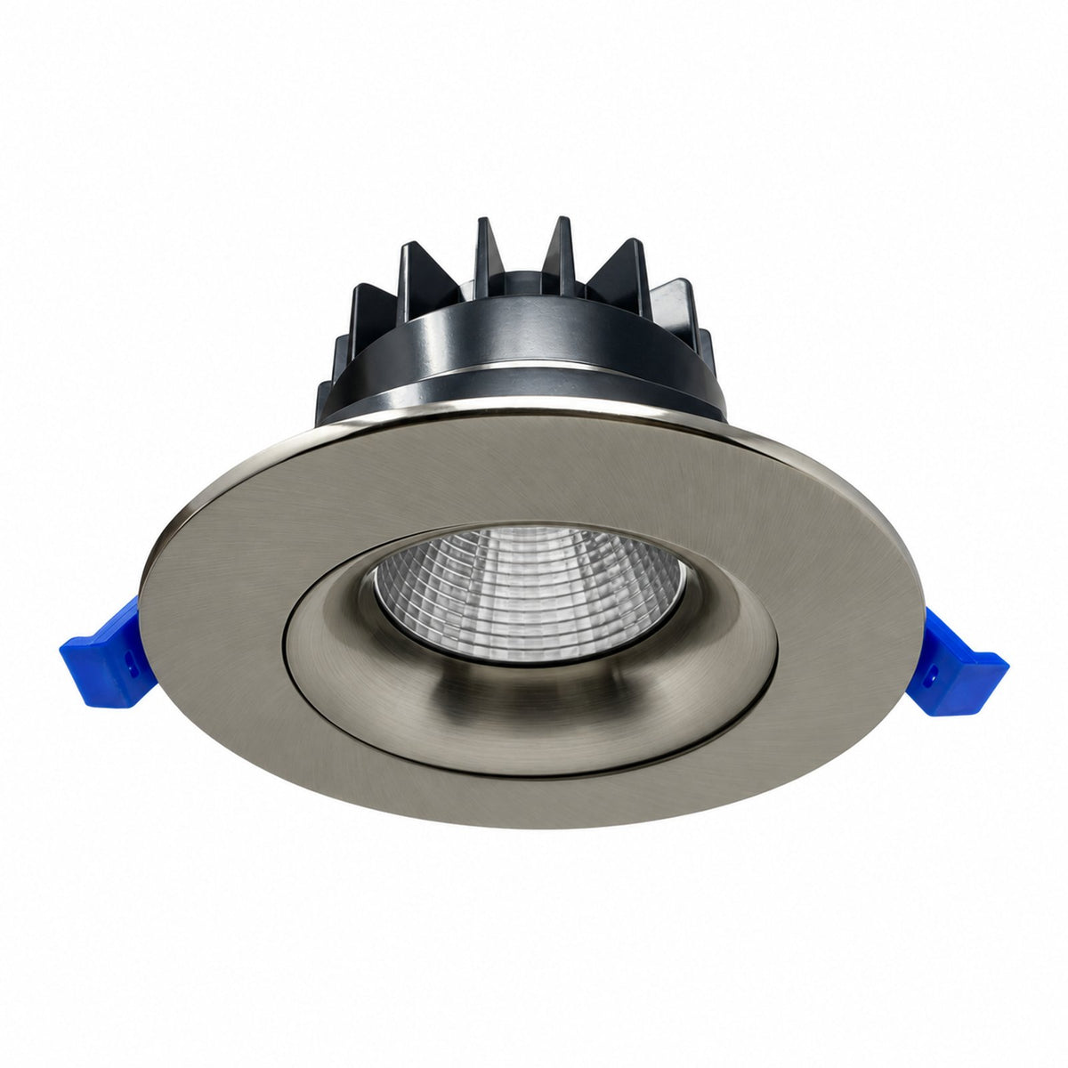 4" Round Baffle LED RECESSED LIGHT, 12W, 830LM, (5CCT SWITCHABLE 2,700K-3,000K-3500K-4000k-5000k, AIRTIGHT WITH JUNCTION BOX (Brushed Nicekl)