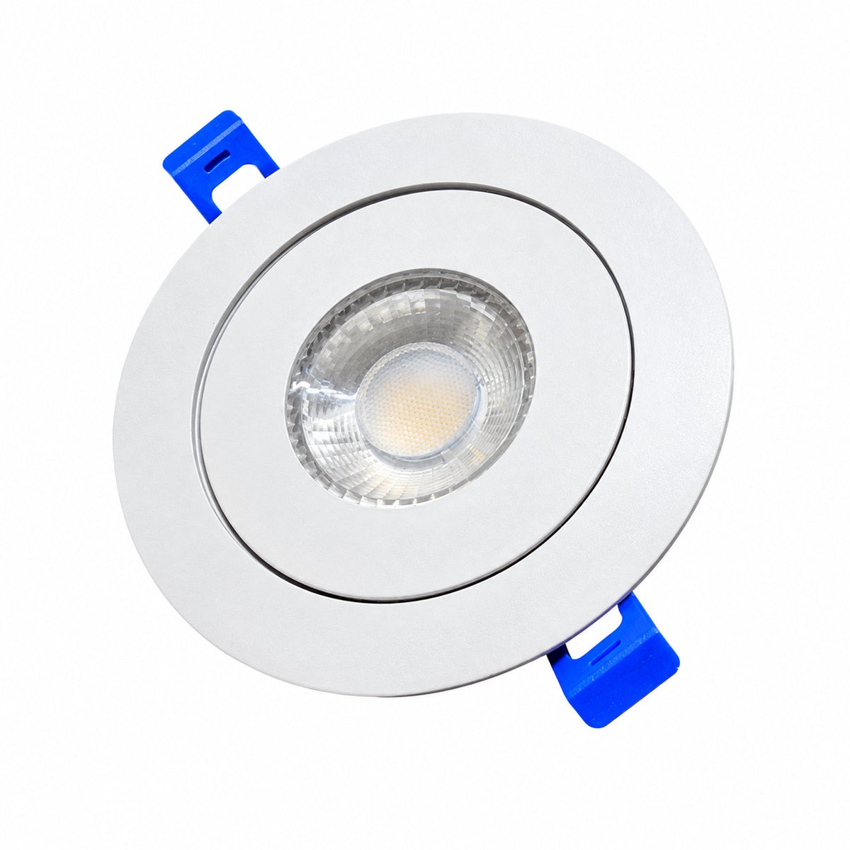 4" Round Gimbal LED Slim panel, Dimmable, 9W, 700LM, (3CCT SWITCHABLE)  3000K-4000K-5000K, , Airtight with junction box (WHITE TRIM) - Reno Supplies