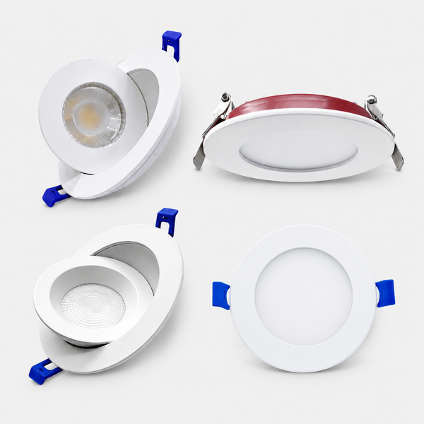 Round, square and adjustable recessed lights